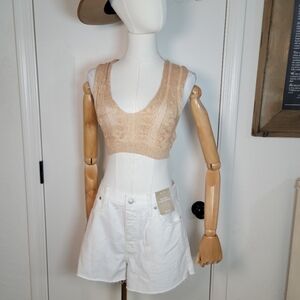 Madewell White Relaxed Denim Shorts Size 29